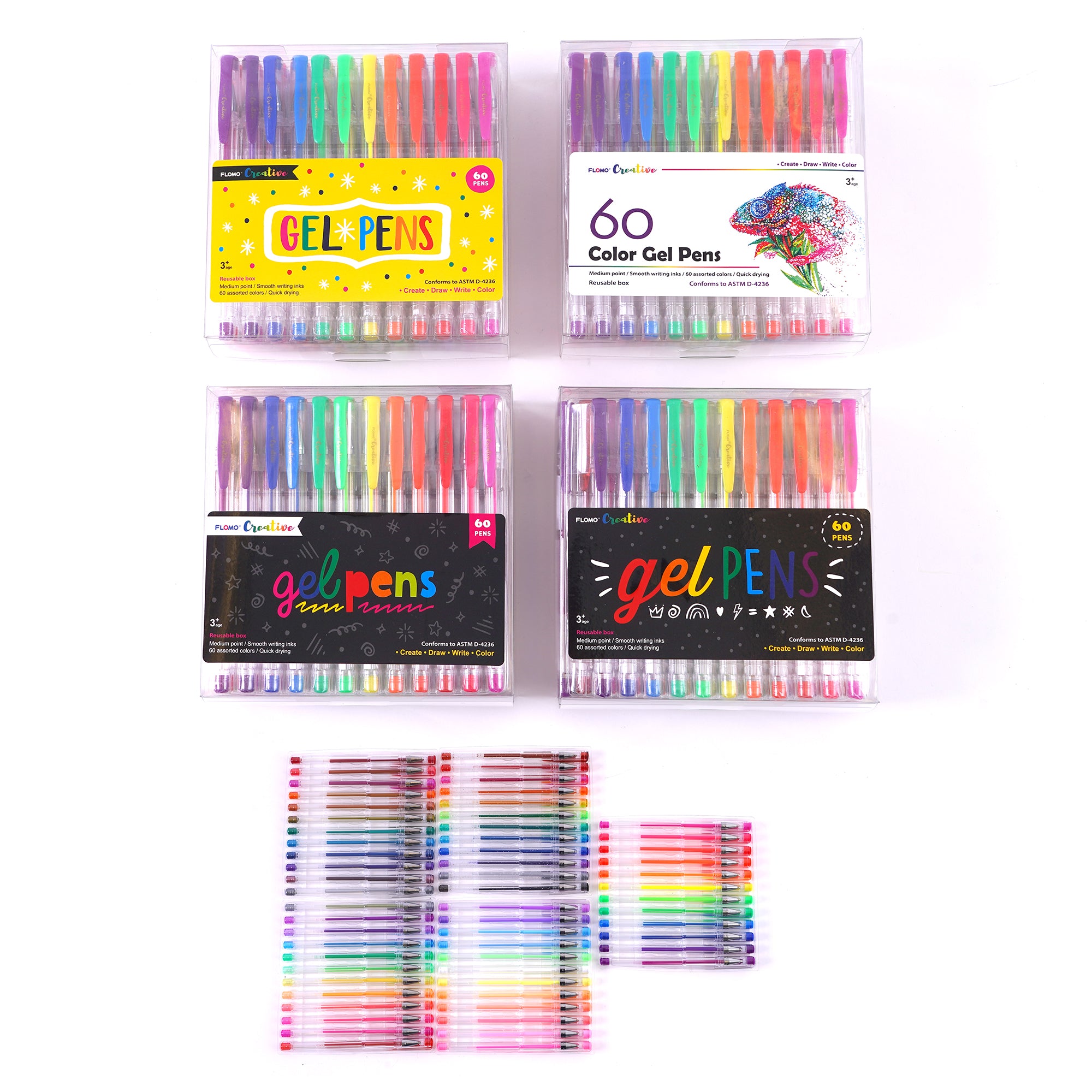 Super Doodle Glitter Gel Pens - 80 Unique Glitter Colors - Artist