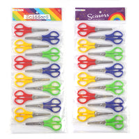 12 Wholesale 5 Piece Scissors Set Assorted Colors - at 