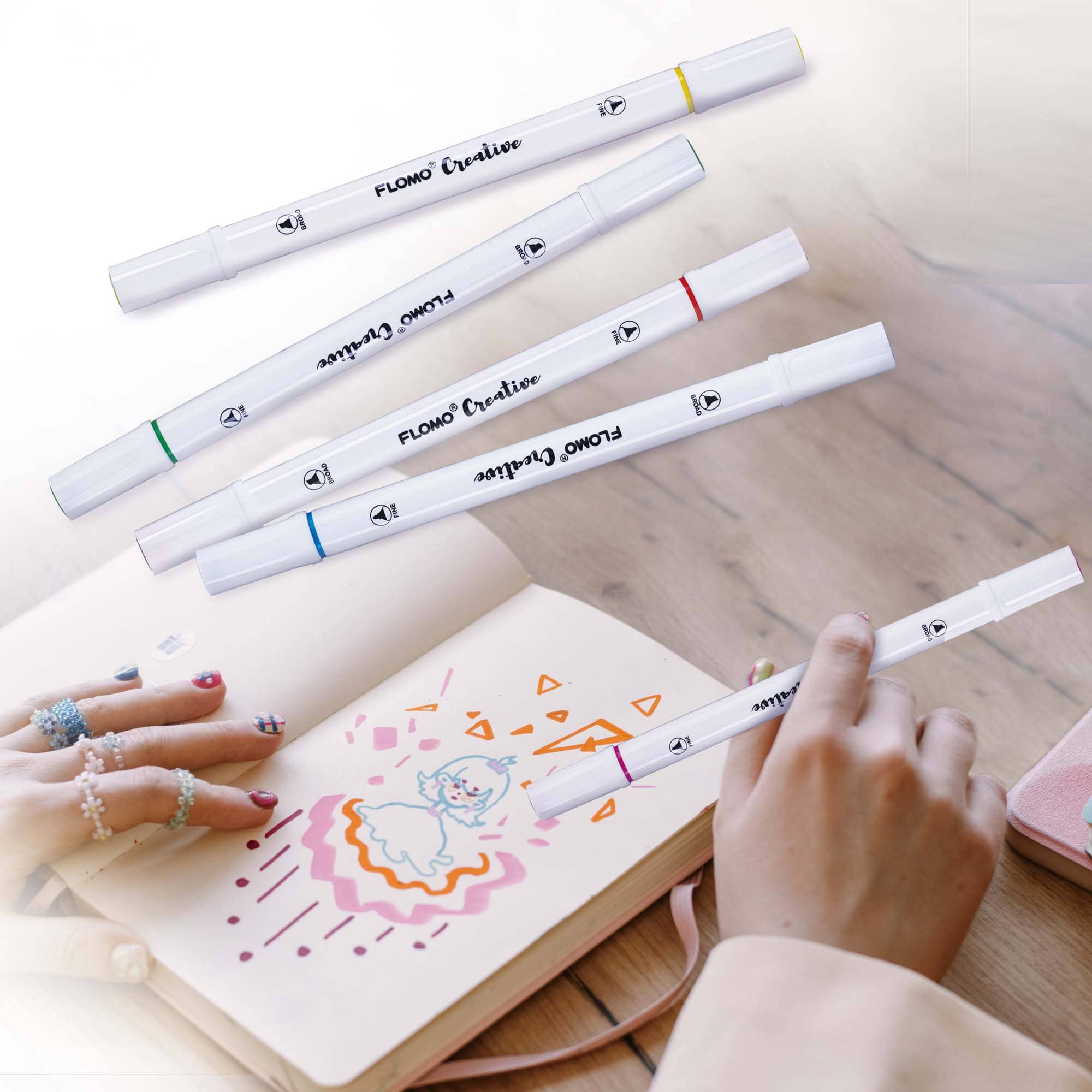 FLOMO's Creative Crayons and Markers for Kids in Bulk