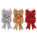 2Pc 5.5" X 8" Mesh Glitter Bow, 3 Colors