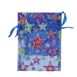 2Pcs Organza Pouch With Glitter Print, 4 Assortments