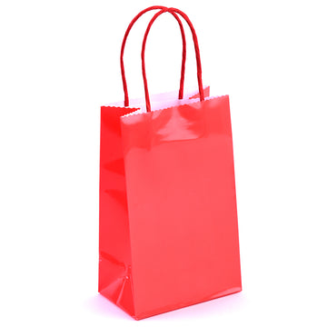 Narrow Medium Coral Gift Bag