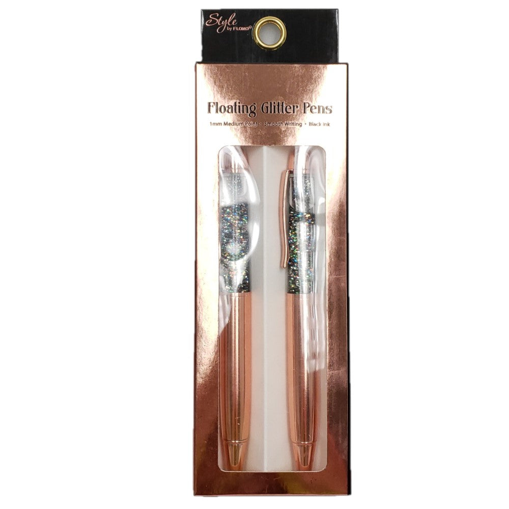 2Pk Metal Pen With Diamond, Medium Point, Black Ink