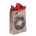 2Pk Extra Large Botanical Holiday Glitter Bag, 4 Designs