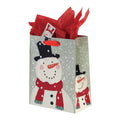 3Pk Large Snowdots Santa Glitter Bag, 4 Designs