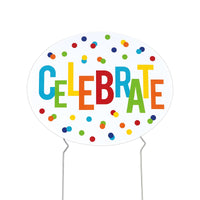 Happy Birthday Celebrate Dots Yard Sign 12" X 15"