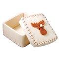 Christmas-4" Square Box W/Deer, 2 Colors