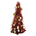 Christmas-15" Tinsel Tree With Die Cut Circles, 3 Colors