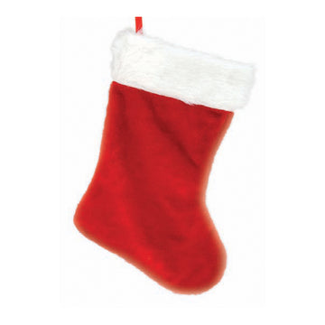 19" Hi-Pile Red Stocking W/Trim